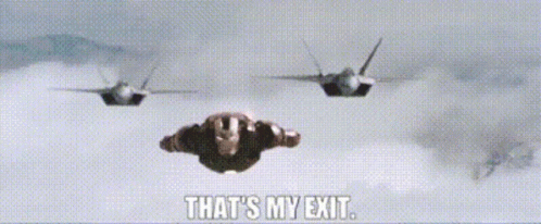 F22 Raptor Ironman Thats My Exit GIF