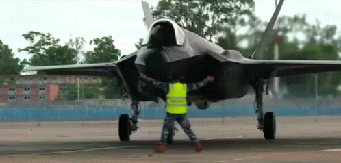 F35 Fighter Jet Ready For Take Off GIF