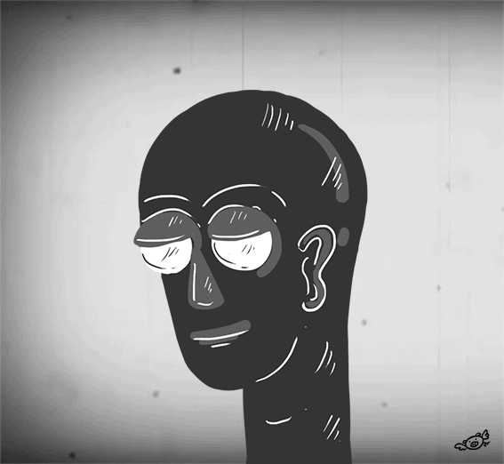 Face Melt Turning Colorful Face GIF