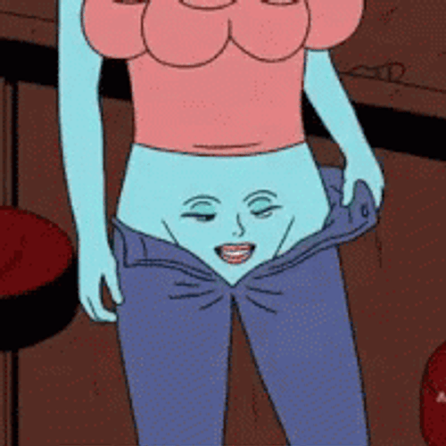 Face On Pants Blowing Kiss GIF
