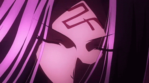 Face on Purple Background with Letter F