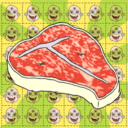 Face On Steak Animation GIF