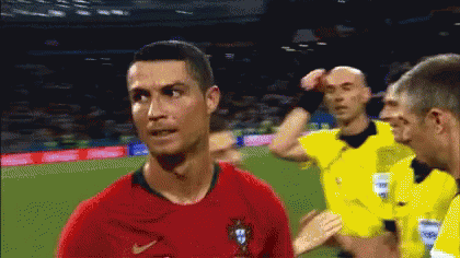 Face Reaction Of Ronaldo Goal GIF