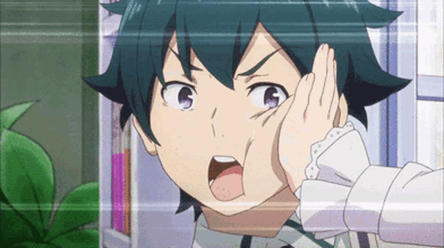 Face Slap Across The Room Anime GIF