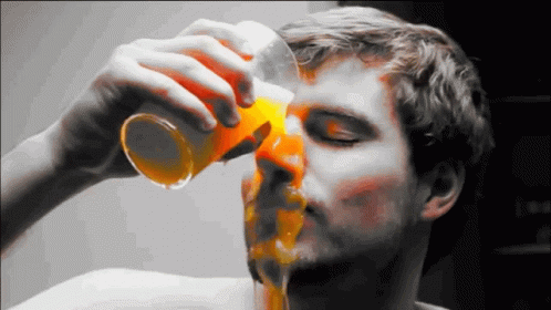 Face Wash Orange Juice GIF
