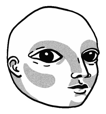Face with Circles Drawing