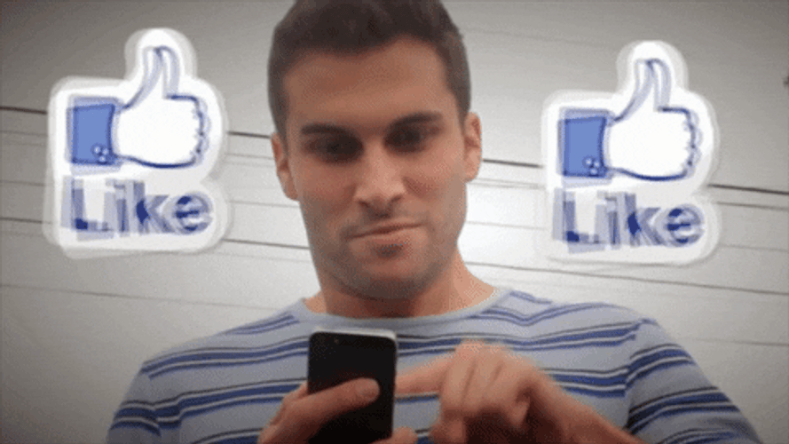 Facebook Like Button Happy GIF