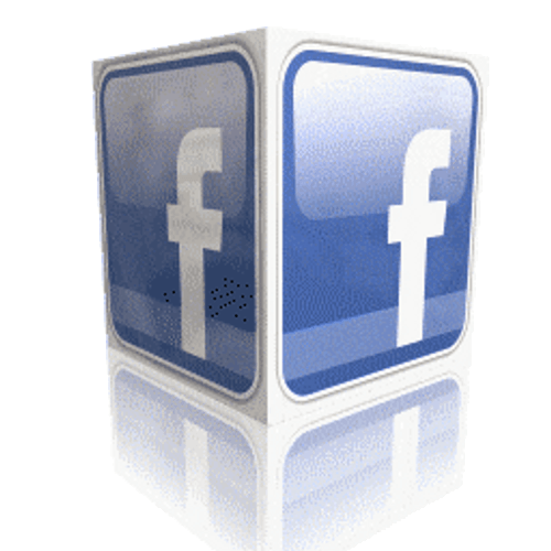Facebook Logo Cube Sticker GIF