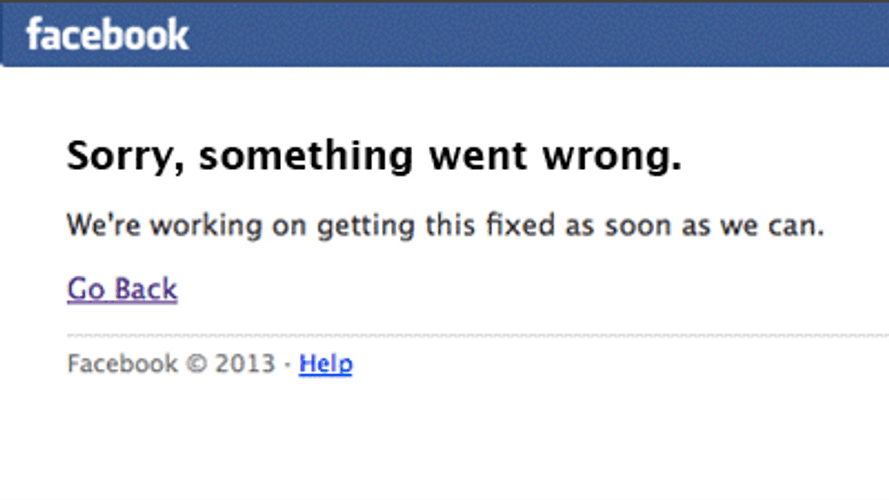 Facebook Something Went Wrong
