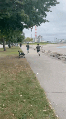 Running After Kid Faceplant Fall GIF