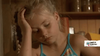 Sleepy Kid Falling Faceplant On Food GIF