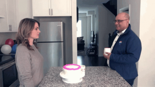 Comical Lady Faceplant On Cake GIF