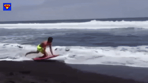 Water Surfing Funny Faceplant Fail GIF