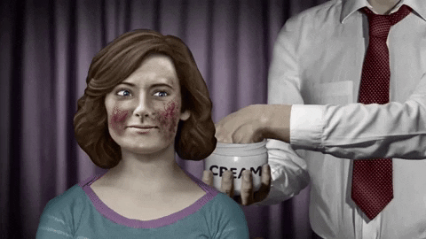 Facial Animation Glazing Cream GIF