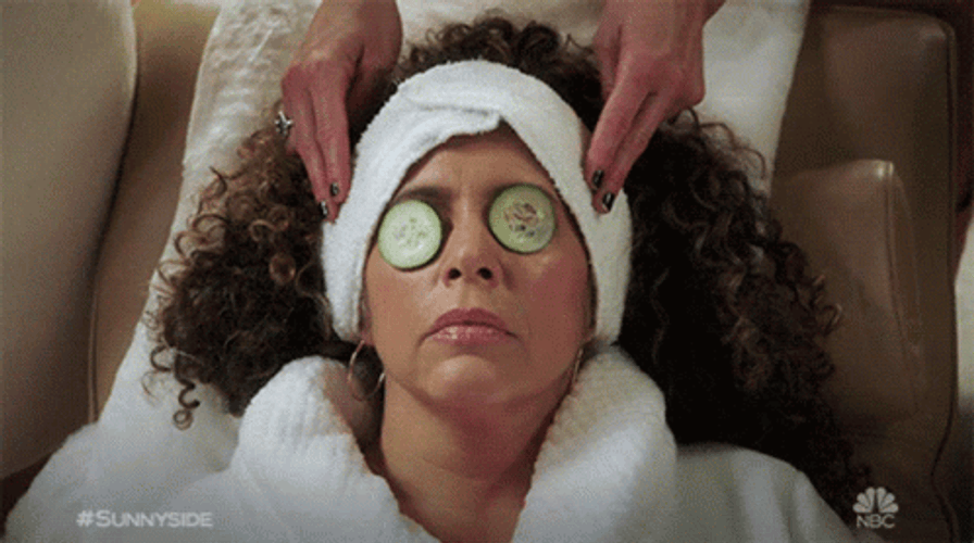 Facial Massage Griselda Spa Day Towels Cucumber Relax GIF