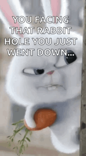 Facing That Rabbit Hole You Just Facing Down GIF