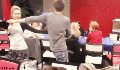 Fail Romance Dance Girl Got Undressed GIF