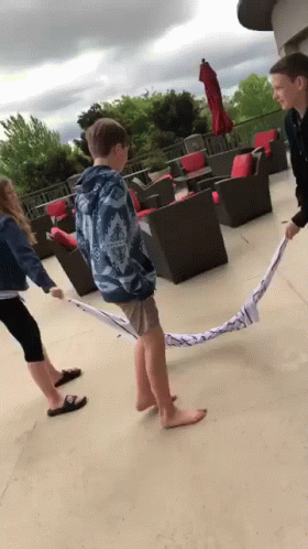 Sweeping Feet Fails GIF