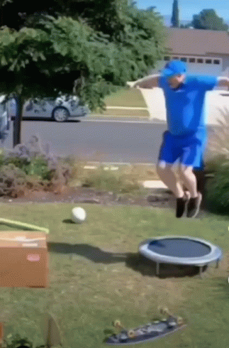 Kid Mini Trampoline Fails GIF