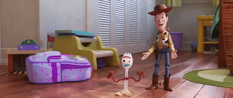 Fainting Forky Woody Toy Story 4 GIF