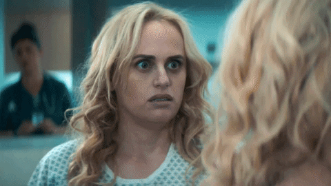 Fainting Rebel Wilson GIF