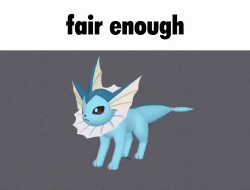 Fair Enough Melting Vaporeon GIF