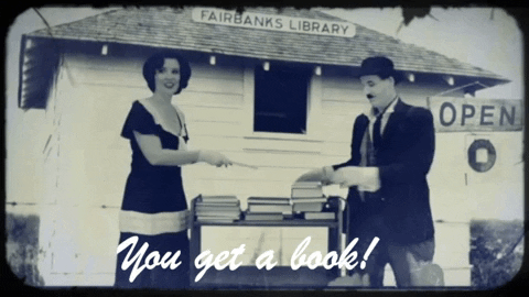 Fairbanks Library Book Store Opening GIF