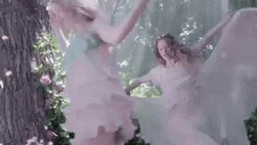 Fairies Dancing In The Garden Cottagecore GIF
