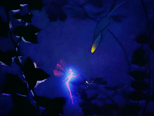 Fairy And Yellow Flower GIF