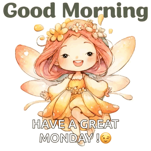 Fairy Saying Good Morning Have A Great Monday