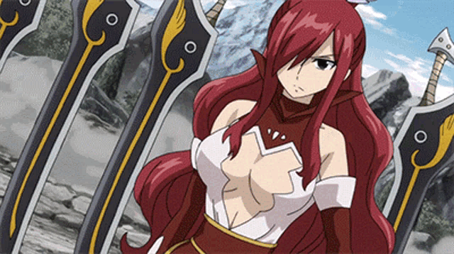 Fairy Tail Erza Scarlet Anime Sword GIF