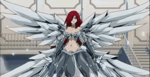 Fairy Tail Erza Scarlet Heaven's Wheel Armor GIF