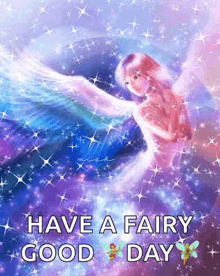 Fairy With Wings Saying Have A Fairy Good Day GIF