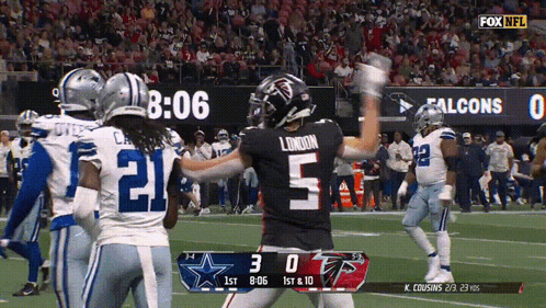 Falcons vs Cowboys Football Game on Fox NFL