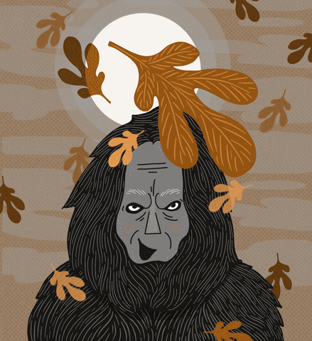 Fall Autumn Sasquatch Art GIF