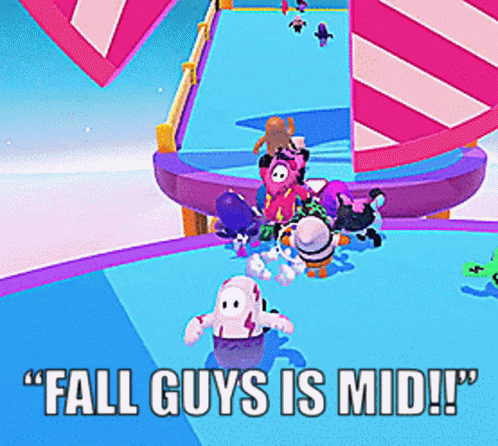 Fall Guys Playing Video Game GIF