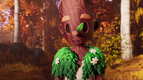 Fall Leaf Woodies Tree Smiling GIF