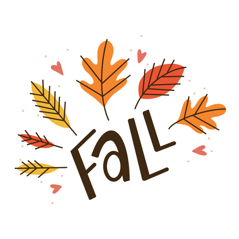 Fall Lettering Leaf Animated GIF