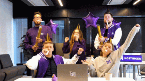 Falling Confetti Work Celebration GIF