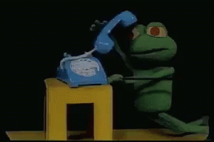 Falling Down Kermit The Frog Talking On Phone GIF