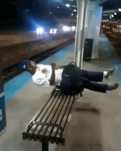 Falling Drunk Guy GIF