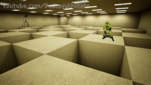 Falling In Infinite Office Backroom Halls GIF
