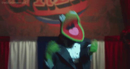 Falling Kermit Yay GIF