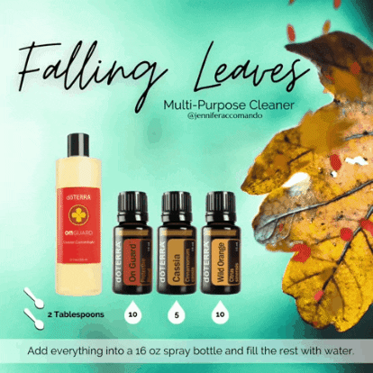 Falling Leaves Essential Oils Spray Bottles GIF