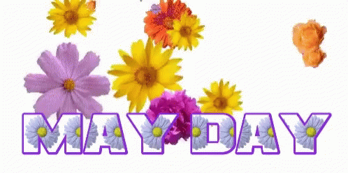 Falling May Assorted Flowers GIF