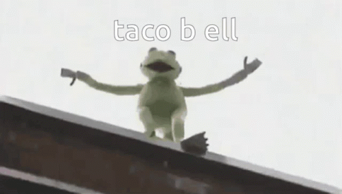Falling On Ground Kermit The Frog Taco Bell GIF