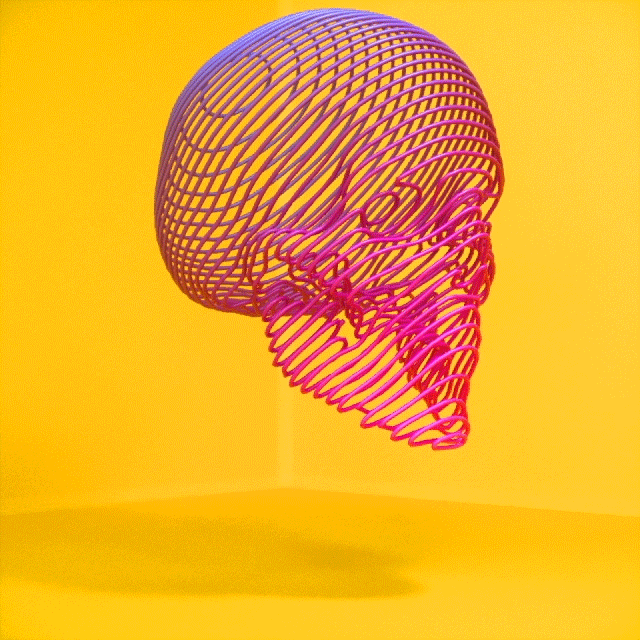 Falling Stretchable Skull GIF