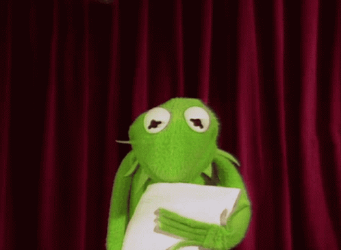 Falling Weight Kermit The Frog Nervous GIF