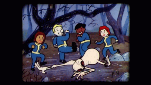 Fallout 76 Fighting Boys GIF