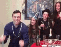Family Celebrating New Year's Eve GIF